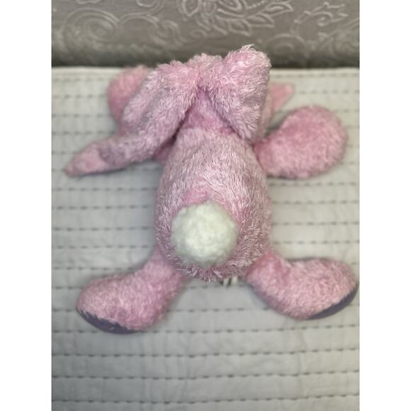 Vintage Commonwealth 2003 Bunny Plush Pink Purple Ears Heart Nose Sewn Eyes 10” - Picture 5 of 6